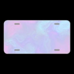 License Plate Novelty Car Front Abstract Blue Background Texture