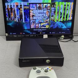 Xbox 360 Slim  rgh3 1TB Hard drive with Gmez and Control.