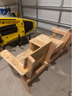 Patio Double Seat With Middle Table