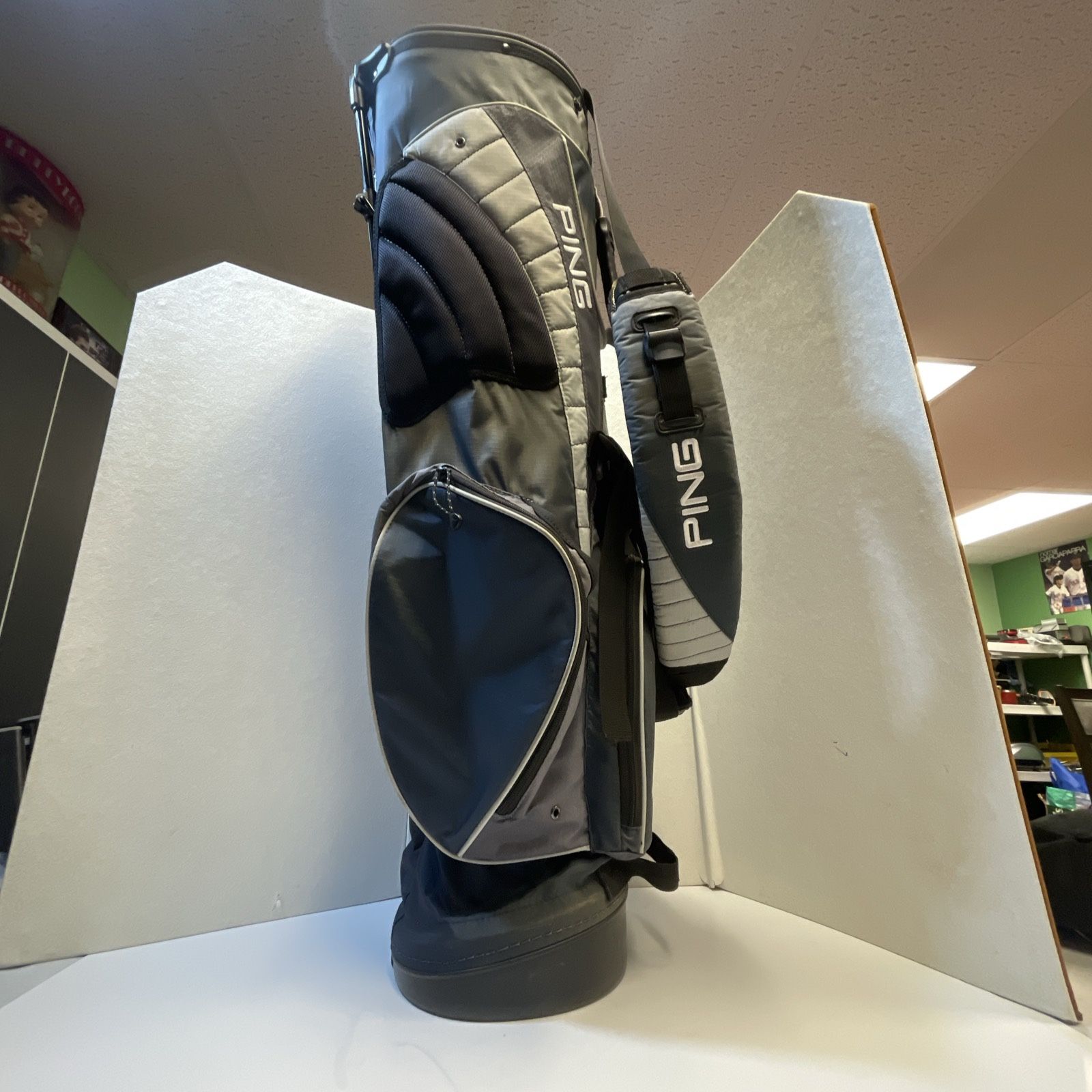 PING HOOFER CRAZ-E LITE STAND 6 Way Golf BAG Backpack - Blue Gray