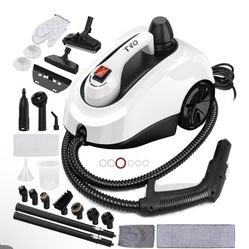 TVD Steam Cleaner, Heavy Duty Canister Steamer with 26 Accessories, Steam Mop with 5M Extra-Long Power Cord for Home Floor Cleaning Machine, Grout, Up