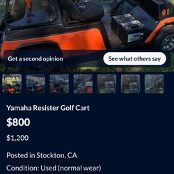  Gold Cart For Sale (new Phone Had To Create A New Account)