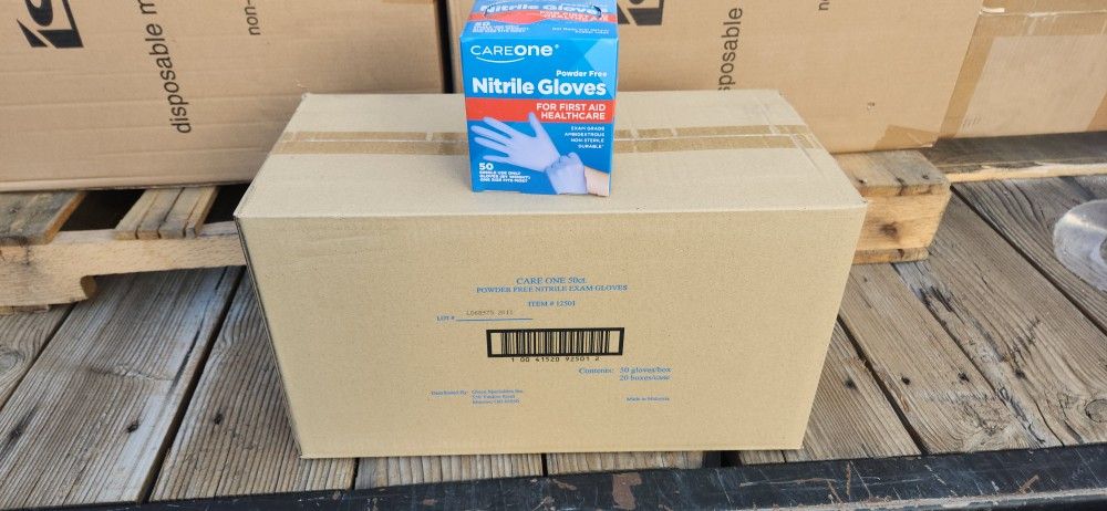 CareOne Powder Free Nitrile gloves