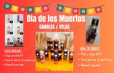 Dia de los Muertos Customized Candles 🕯️