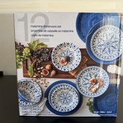 12 Piece Melamine Dinnerware Set