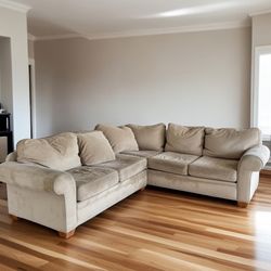 2pc Sectional Sofa With Bed