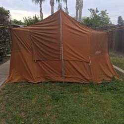 VINTAGE COLEMAN HOLIDAY 12x9 CANVAS TENT 