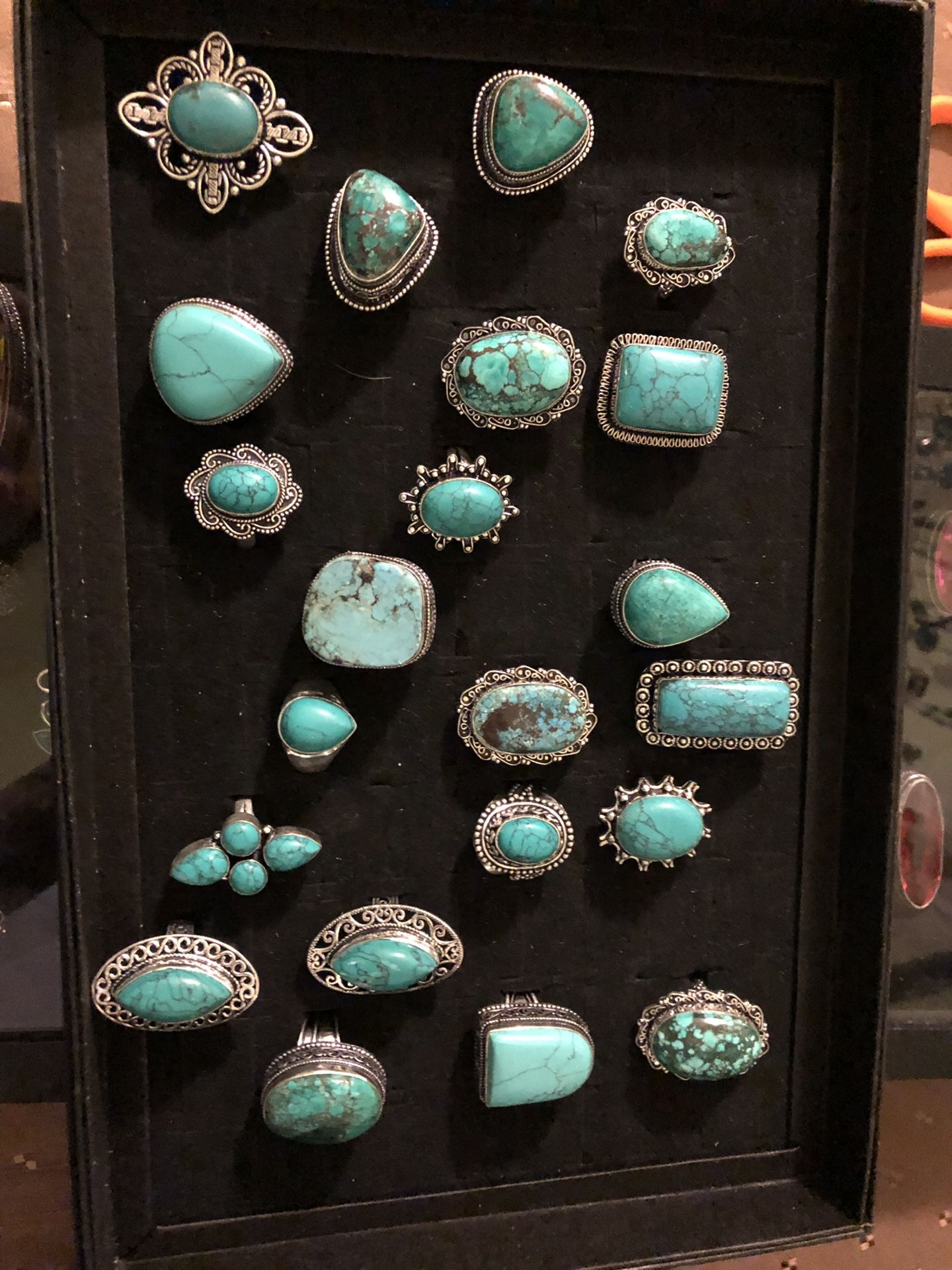 Turquoise rings 10.00 each