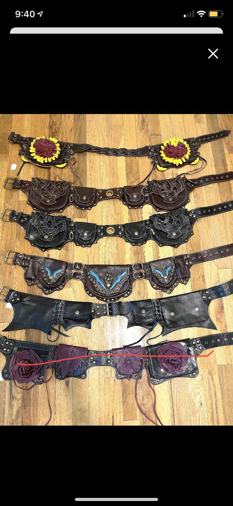 Leather Hip Belt, Belt Bag, Holster, Fanny, Pocket Belt