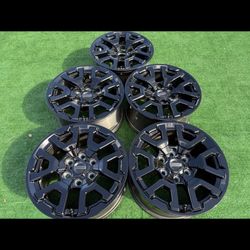 (5) 17" FORD BRONCO RAPTOR 6X135 F150 OEM FACTORY STOCK WHEELS RIMS BLACK
