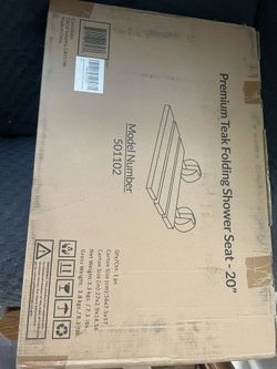 Premium Teak Folding shower Seat - 20” Brand New