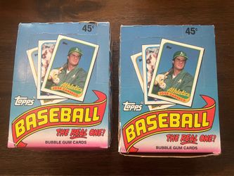 TOPPS 1989 Baseball "THE REAL ONE!" Bubble Gum Cards Two Box’s 36 Count Packs