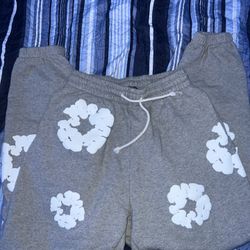 White And Grey Denim Tear Size Small 