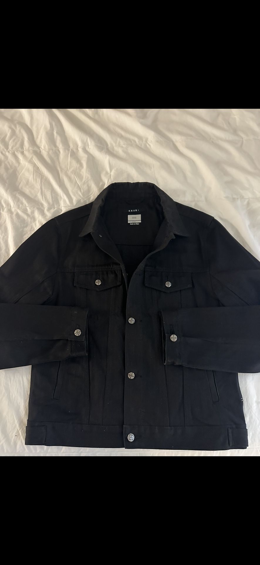 Men’s KSUBI Black Denim Jacket