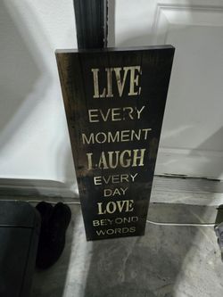 Live Laugh Love Rustic Wood Wall Sign