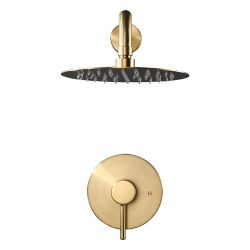 Shower Faucet 1.8 GPM with High Pressure Showerhead and Valve in Gold $121.20