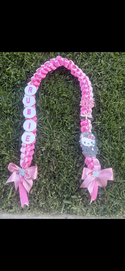 Cute pink Graduation leis custom