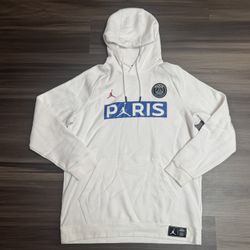 Nike Jordan Paris Saint-Germain PSG White Hoodie Sweater BQ8350-100 Adult XL 