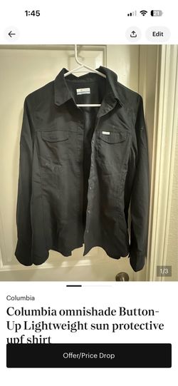 columbia omnishade sun protective upf women's button up lightweight shirt