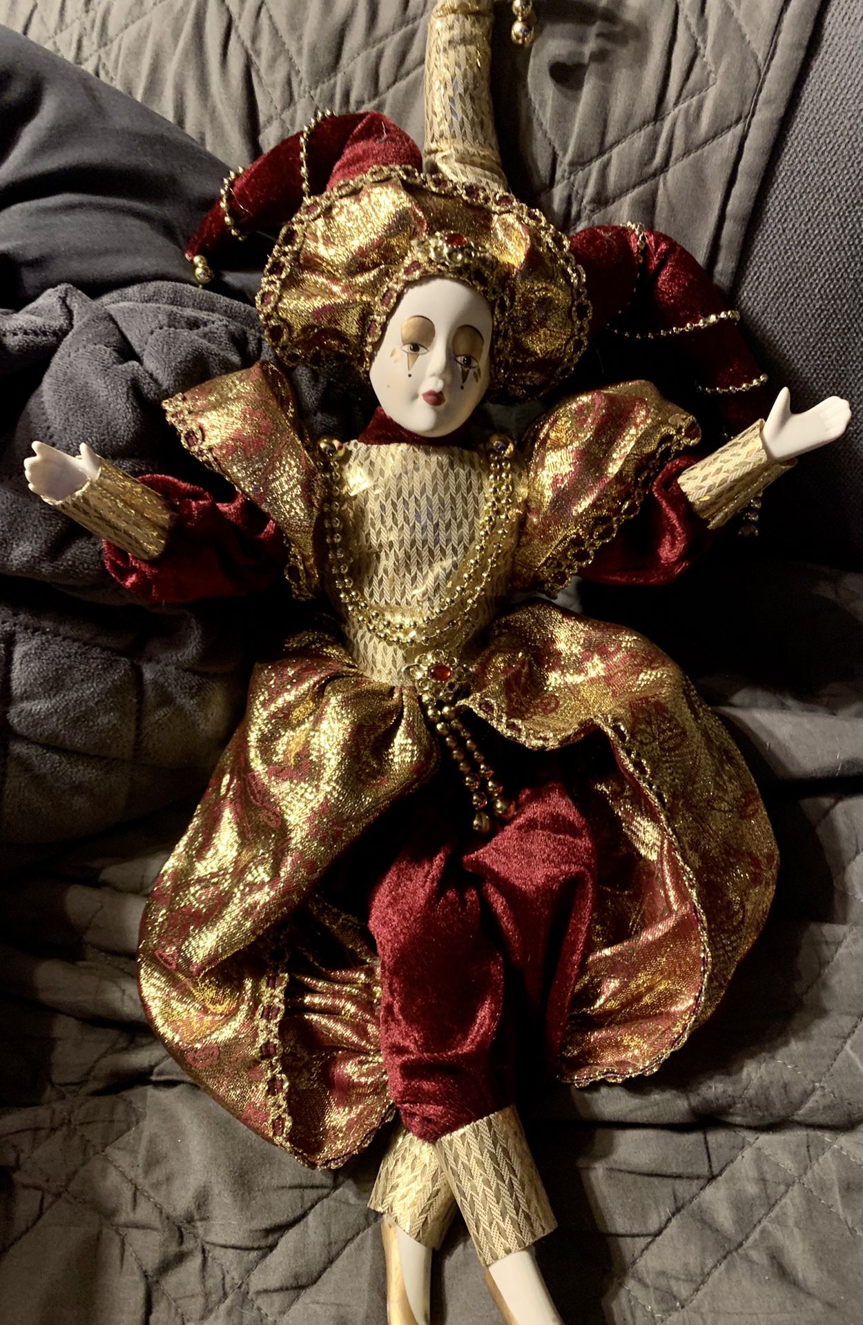 Vintage porcelain jester doll