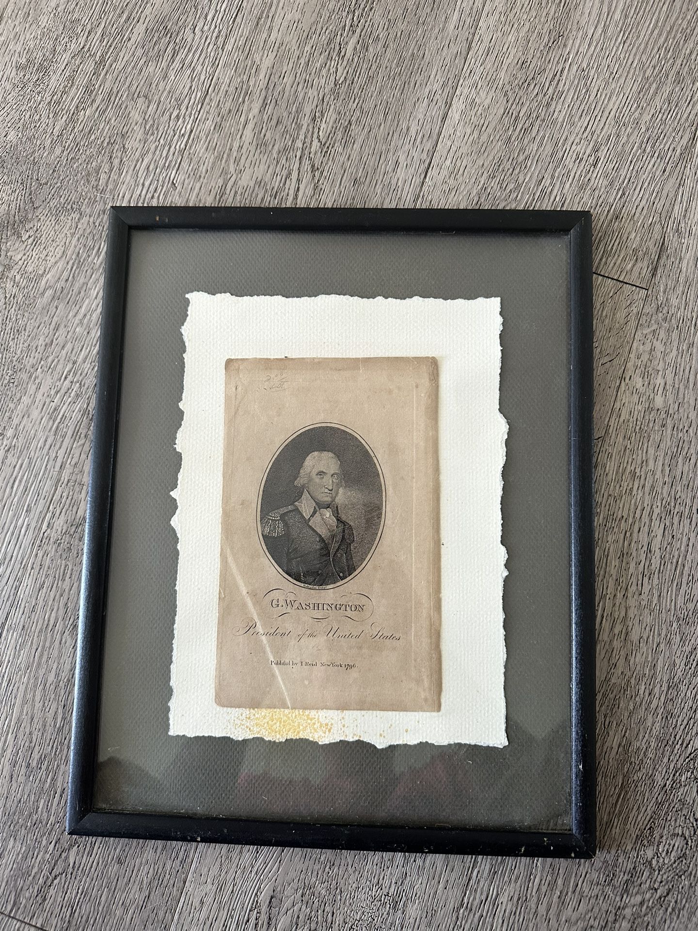 Antique 1796 George, Washington, 1st United States, President Print Photo