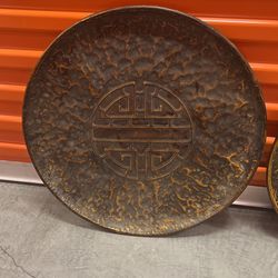Vintage Hammered Plates Decorative