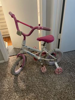NEEDS NEW TIRES - Huffy Girls 12” Bike with Training Wheels