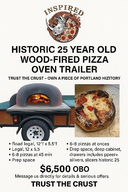 Historic Wood-Fired Pizza Trailer β 25 Years of Flavor! π₯