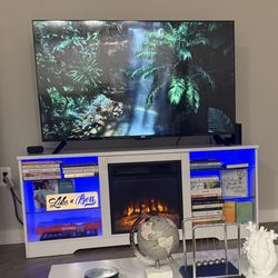 Roku TV and LED Fireplace TV Stand