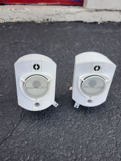 Solid White Satellite Speakers Pair