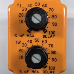 Diversified Electronics TDJ120ALA900 Delay On Operate/Release , T1-9 Sec.-900 Sec. T2-9 Sec.-900 Sec. Adjustable , 120V. AC/DC