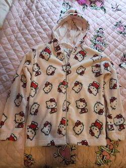 Girls Hello Kitty Zip Up Sweater Size 11/12