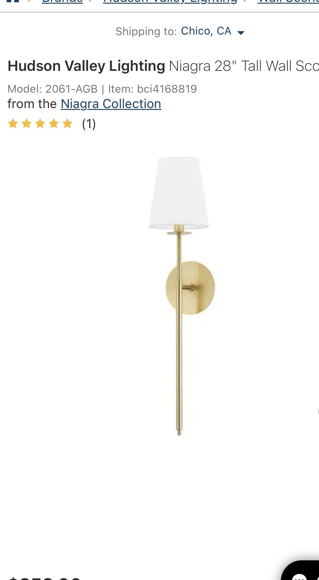 Hudson valley Sconce 