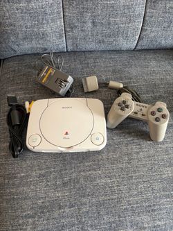 Sony PSone Console with Controller and Cables