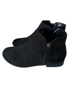 Cat & Jack Girls Black Sparkle Boots (Size: 5)