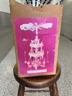 Vintage three tiered Christmas pyramid