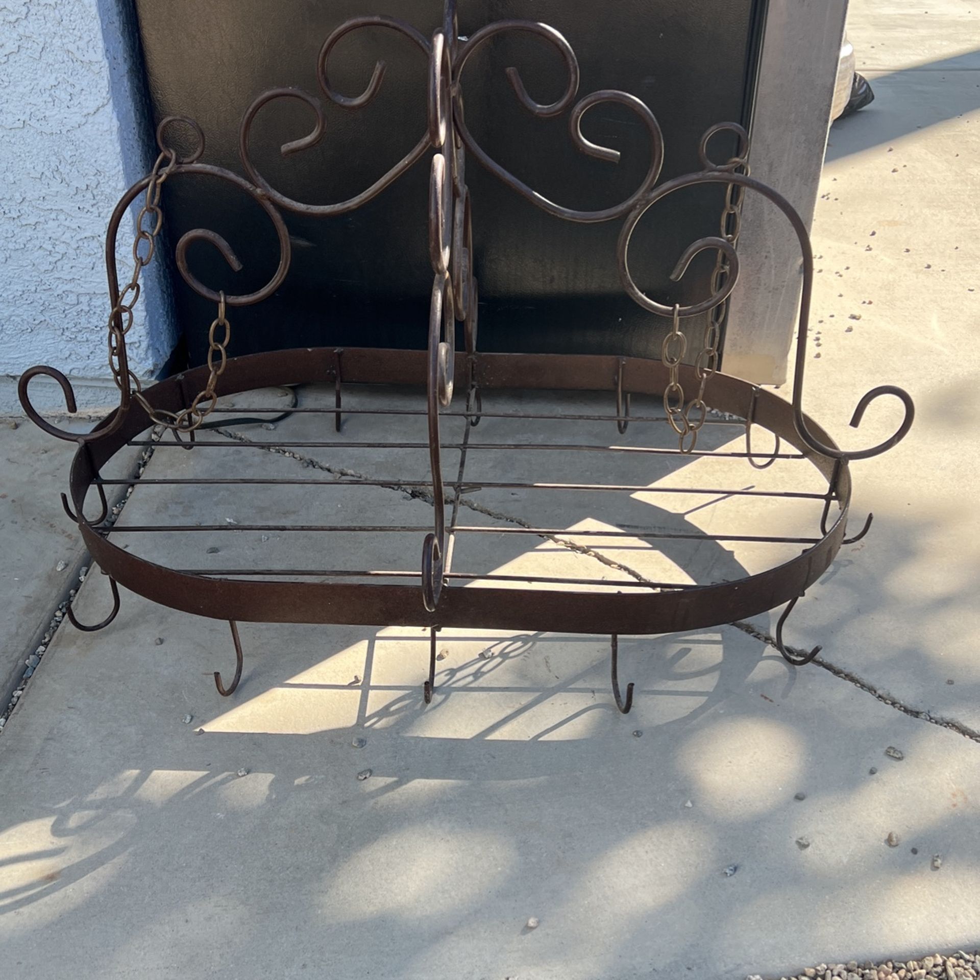 Pot Holder Rack Wrought Iron Hanging