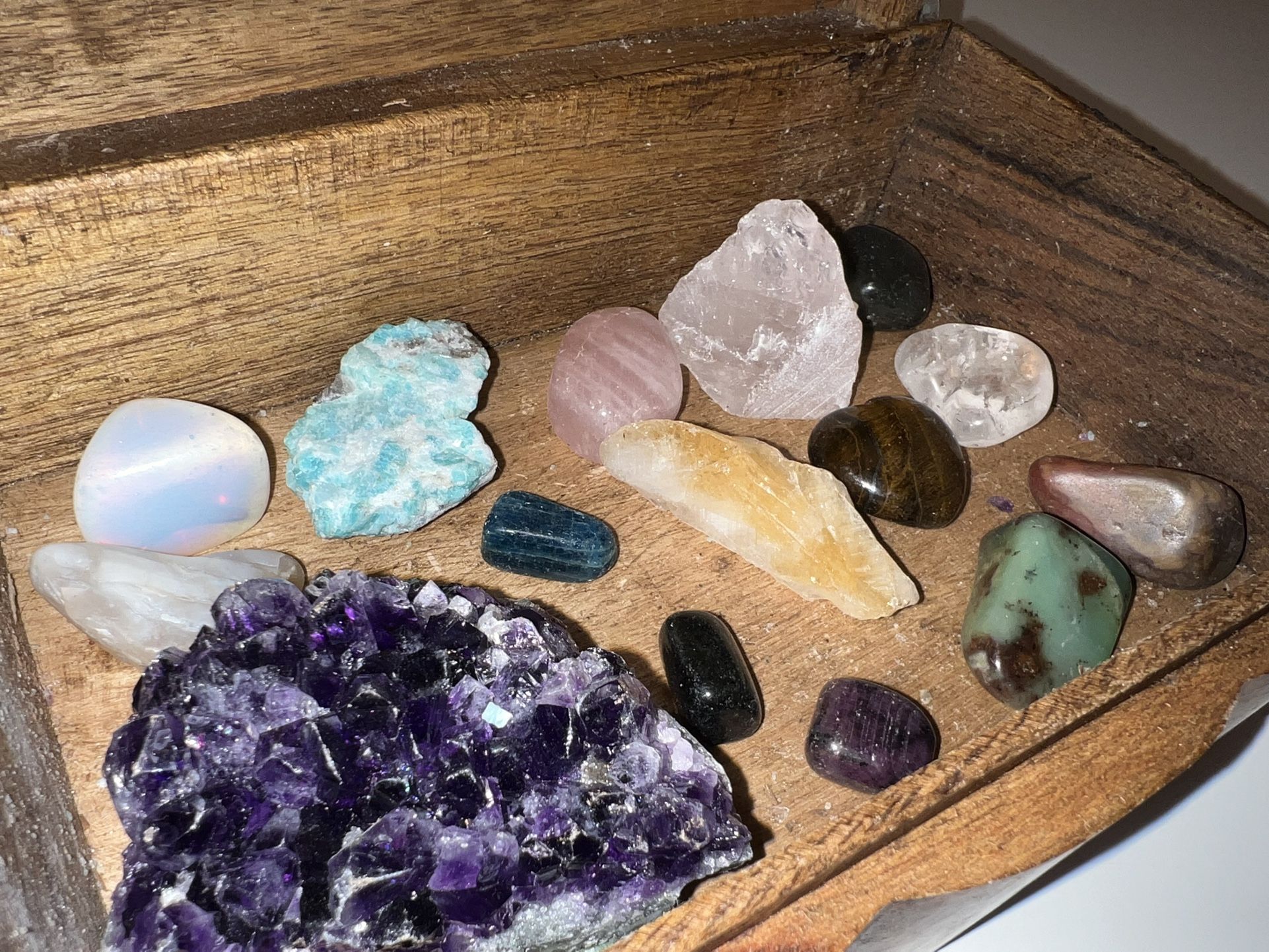 Box of crystals 