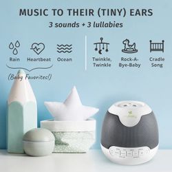 MyBaby, SoundSpa Lullaby - Sounds & Projection, Plays 6 Sounds & Lullabies, Image Projector Featuring Diverse Scenes, Auto-Off Timer Perfect for Napti