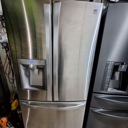 Kenmore Counter Depth 3-Door French Door Refrigerator With Bottom Freezer 
