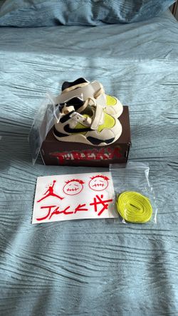 TRAVIS SCOTT X JORDAN JUMPMAN JACK TR TD 'BRIGHT CACTUS' Size 4c Toddler Size
