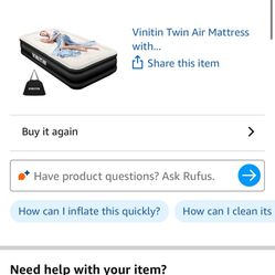 Twin Air Mattress In Bag Like New 