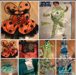 Halloween costumes kids 18 mts to size 8. Baby outfits newborn 3 months $10 per piece