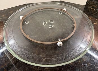 GE Microwave Glass Turntable Plate and Spinner Ring
