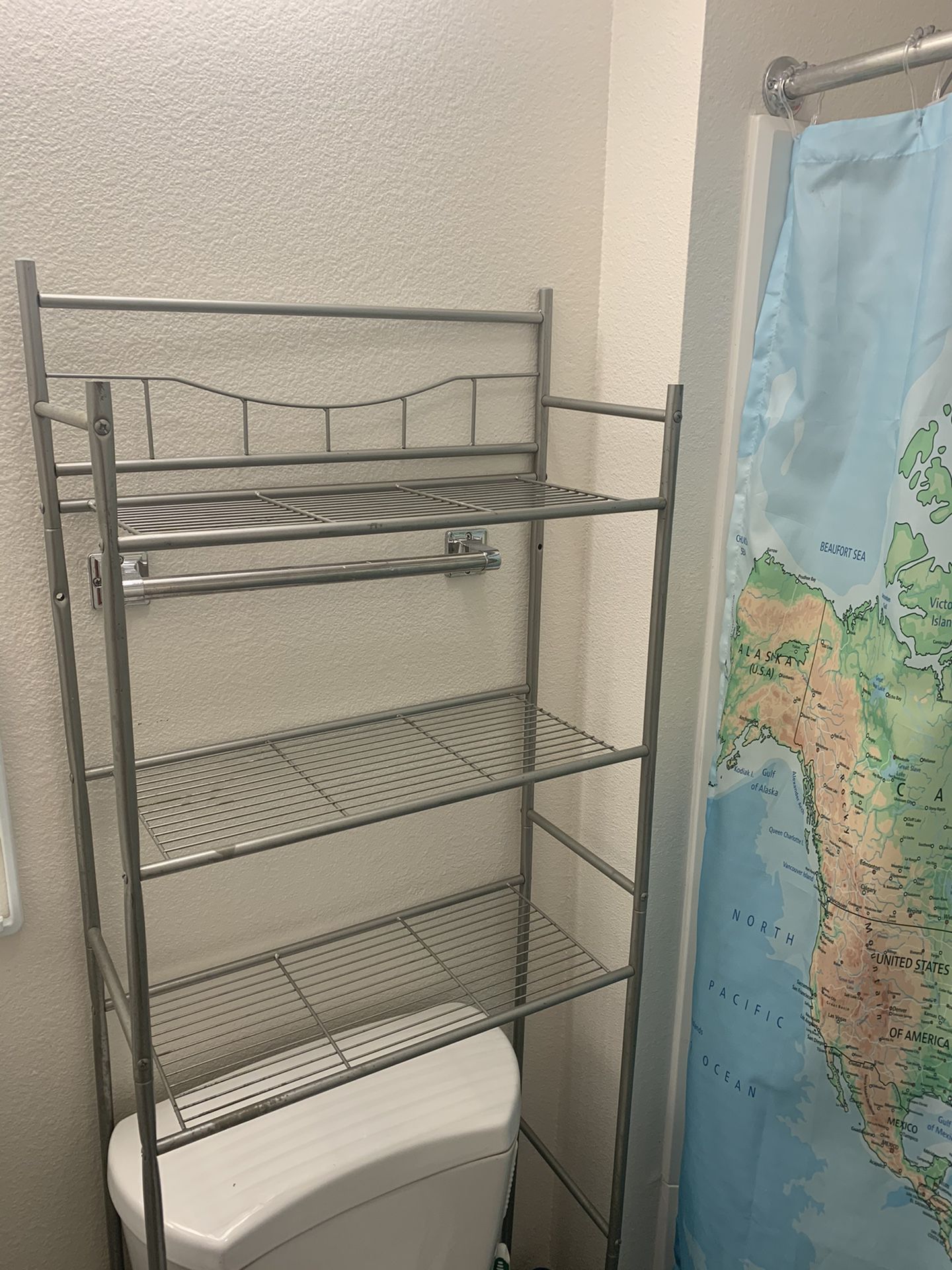 Bathroom storage shelf rack