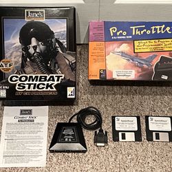 CH Products F-16 Combat Stick, Pro Throttle & Joystick Switchbox, Flight Simulation