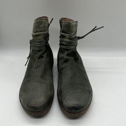 Dansko Evelyn Ankle US 9.5-9 / EU40 Sage Green Burnished Leather Boots Side Zip