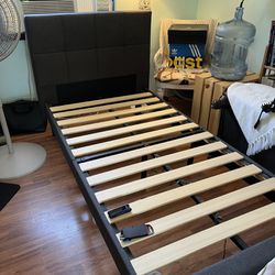 Gray Fabrictwin Bed Frame