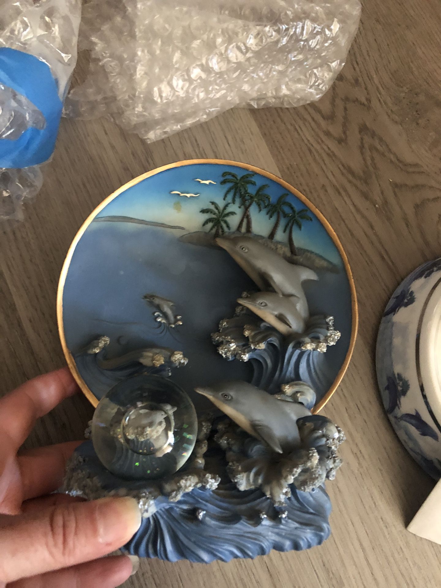 Dolphin collection - trinket boxes, plates, statues & more
