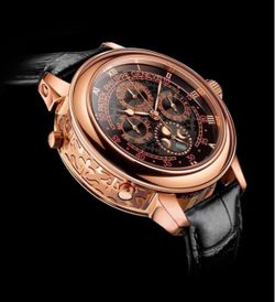 Pink gold watch